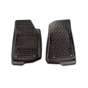 Jeep Gladiator Floor Liners - Front - Rugged Ridge - Deep Tread Technology - Black - `20-`21 Jeep Gladiator Floor Liners - Front - Rugged Ridge - Deep Tread Technology - Black - `20-`21